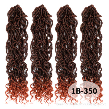 Crochet Hair Goddess LOCS Braid Extension 24" Imitation Soft LOCS Crochet Fabric Curly Hair Imitation LOCS Braid